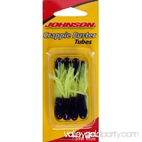 Johnson Crappie Buster 1.75" Tubes Black Chartreuse Glow 12 Pack, CBT 1 3/4-BCHG   553757171